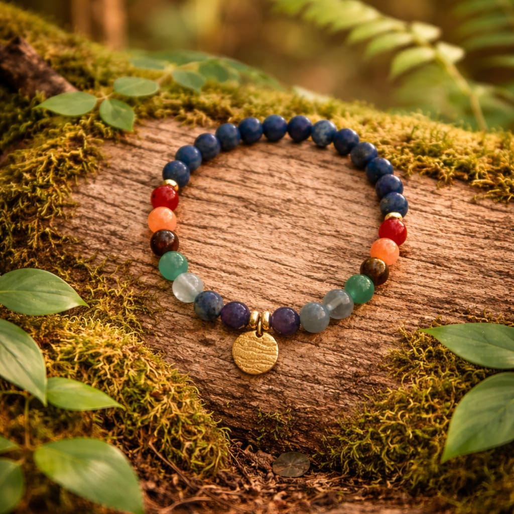 Handgefertigtes Edelsteinarmband – Chakra Armband mit Lapislazuli, Amethyst & Aventurin | Individuell gefertigt- by Soulversum