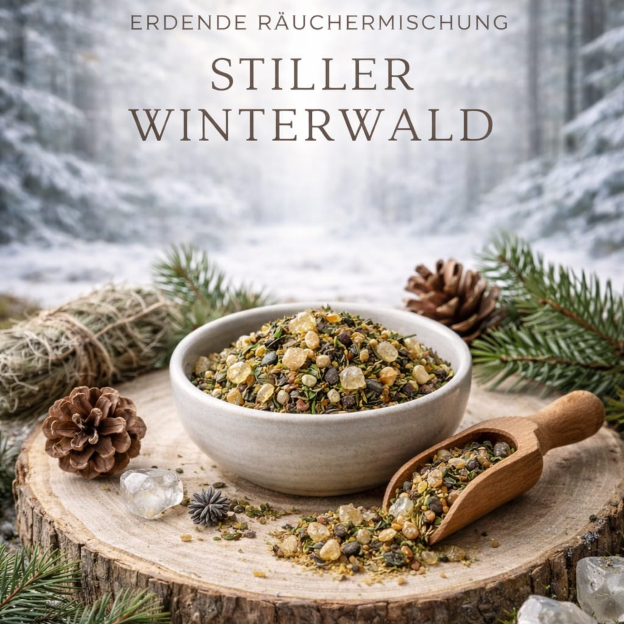 Stiller Winterwald – Räucherwerk aus heimischen Waldmaterialien (20 g)
