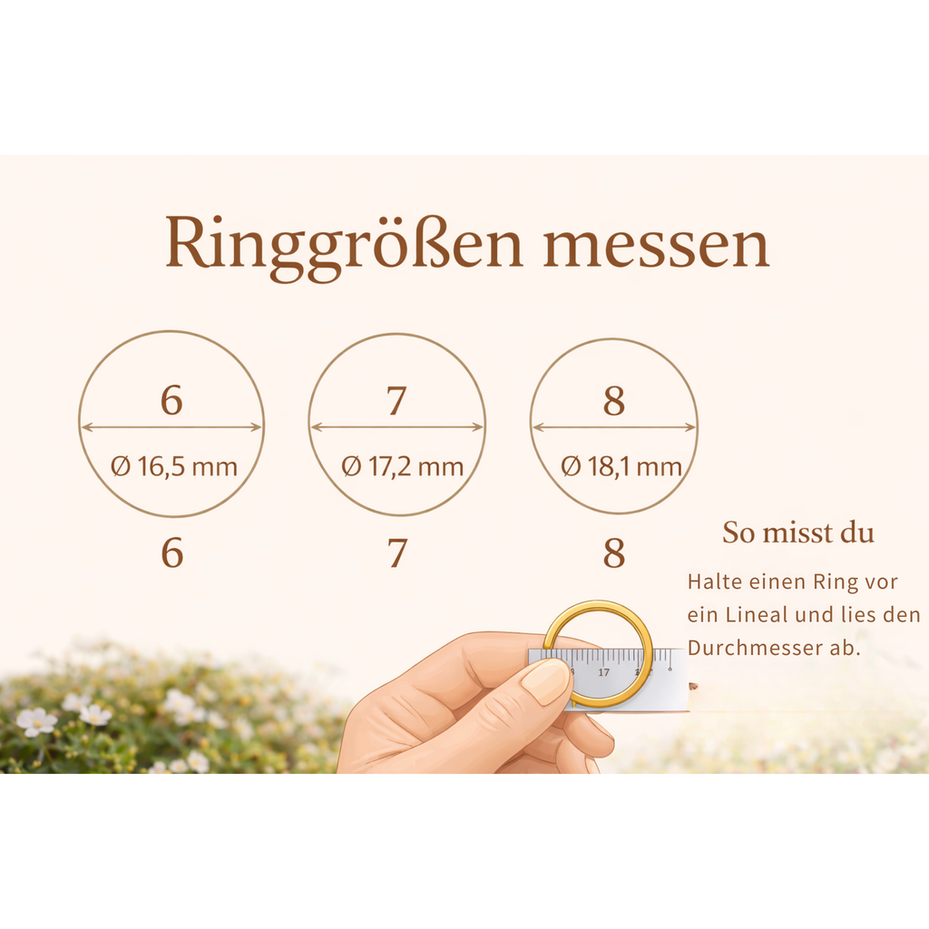 Waldseele – Epoxidharz Ring mit Birkenrinde, Rosenblüten & Gold - limitierte Stückzahl