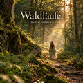 Waldläufer von medialundmehr: weibliche Feenfigur auf einem goldenen Waldpfad